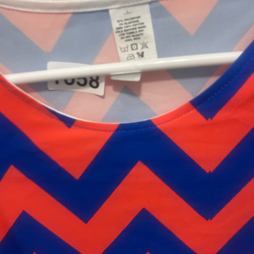 Red and Blue Halter Neck Sheath Mini Dress - Picture 5 of 9
